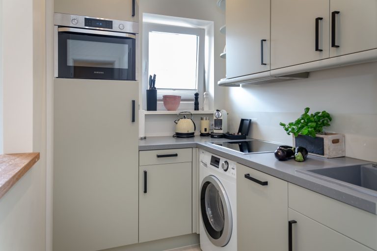 Küche einer Ferienwohnung auf Sylt