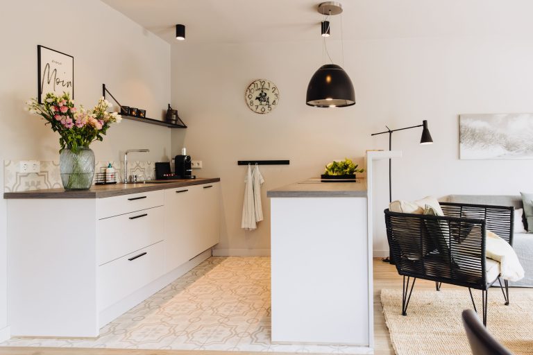 Küche einer Ferienwohnung auf Sylt