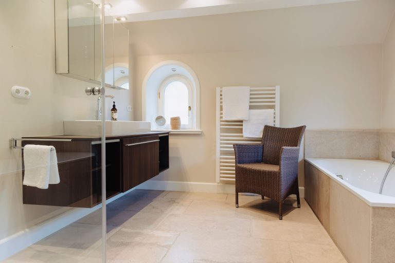 Badezimmer in einer Ferienwohnung auf Sylt