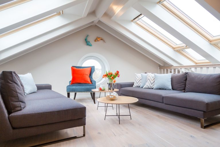 Wohnzimmer in einer Ferienwohnung auf Sylt