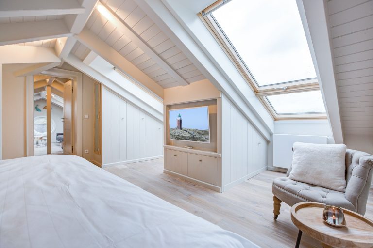 Schlafzimmer in einer Ferienwohnung auf Sylt