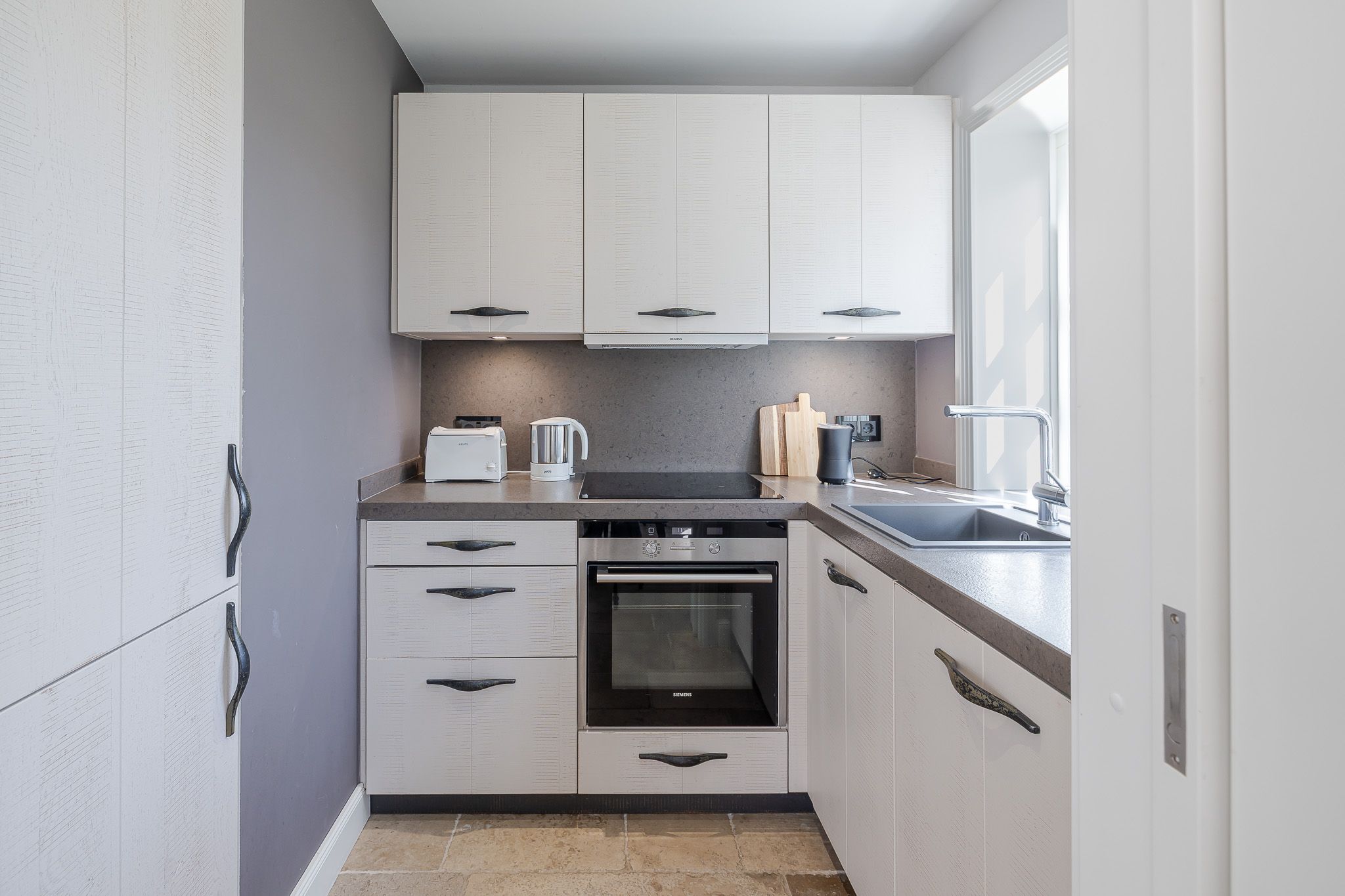 Küche in einer Ferienwohnung auf Sylt