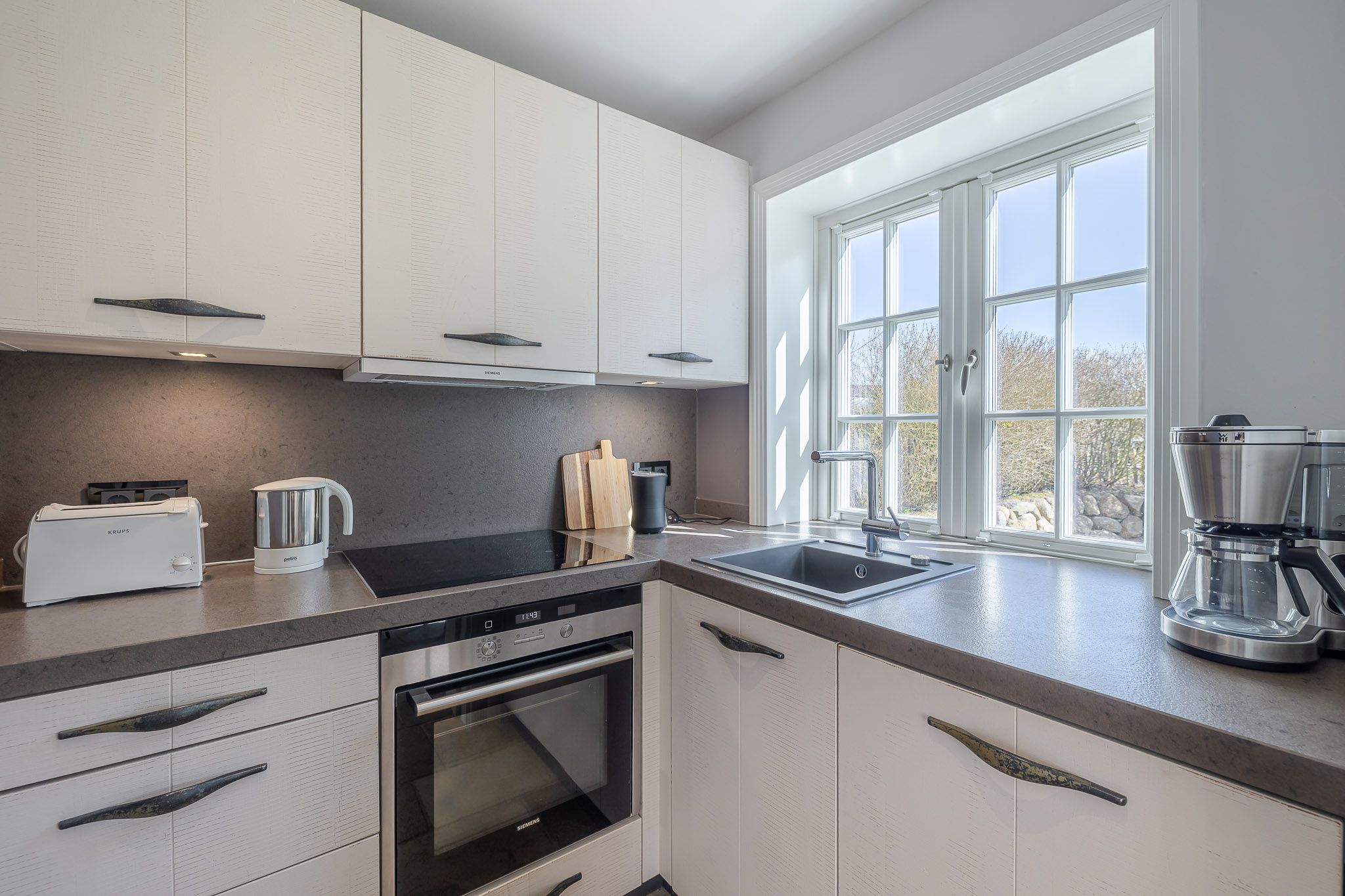 Küche in einer Ferienwohnung auf Sylt