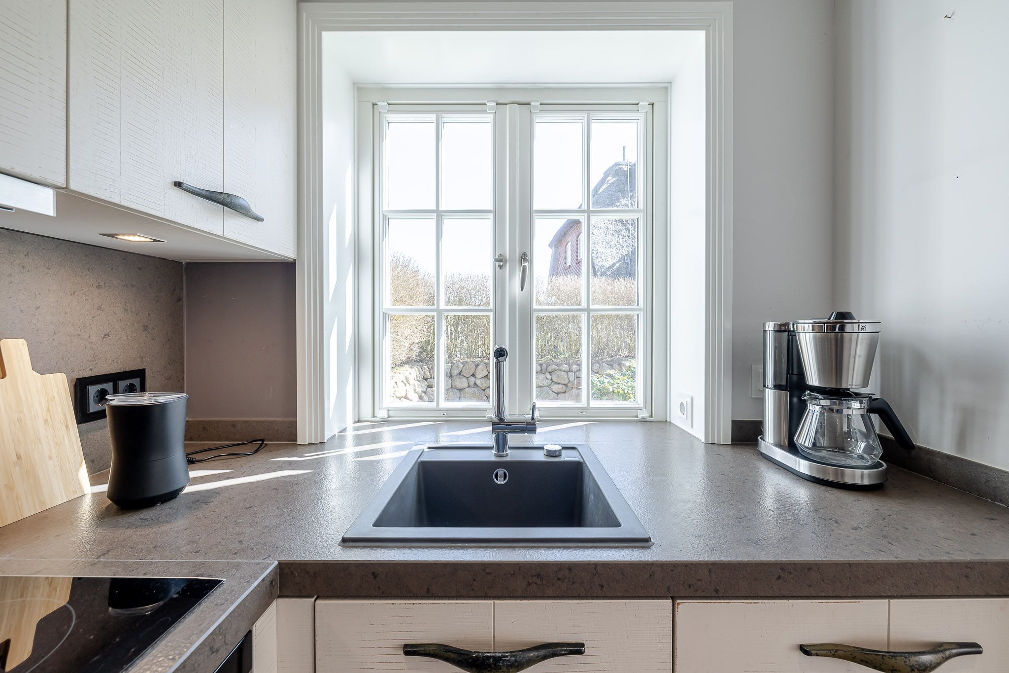 Küche in einer Ferienwohnung auf Sylt