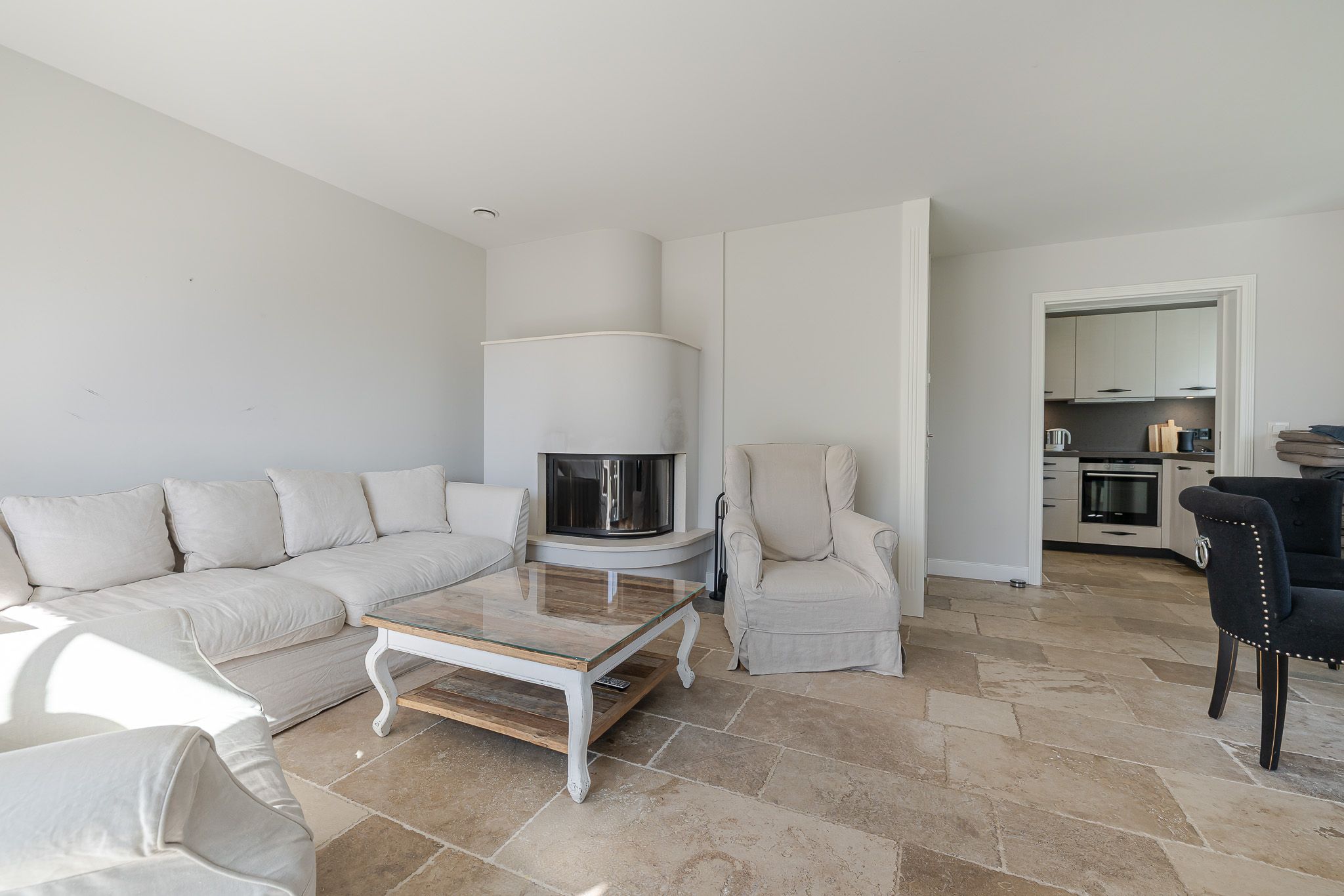 Wohnzimmer in einer Ferienwohnung auf Sylt
