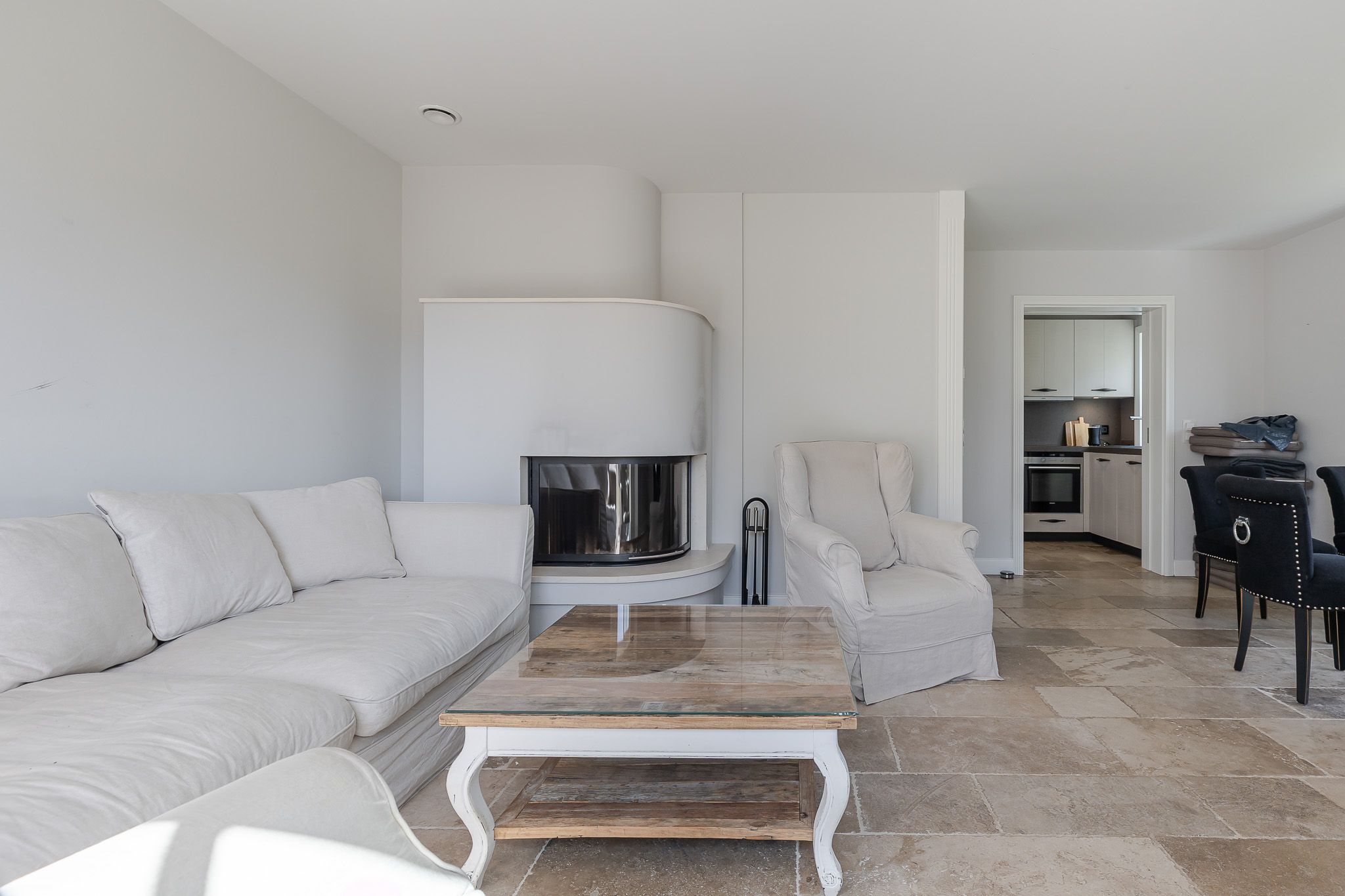 Wohnzimmer in einer Ferienwohnung auf Sylt