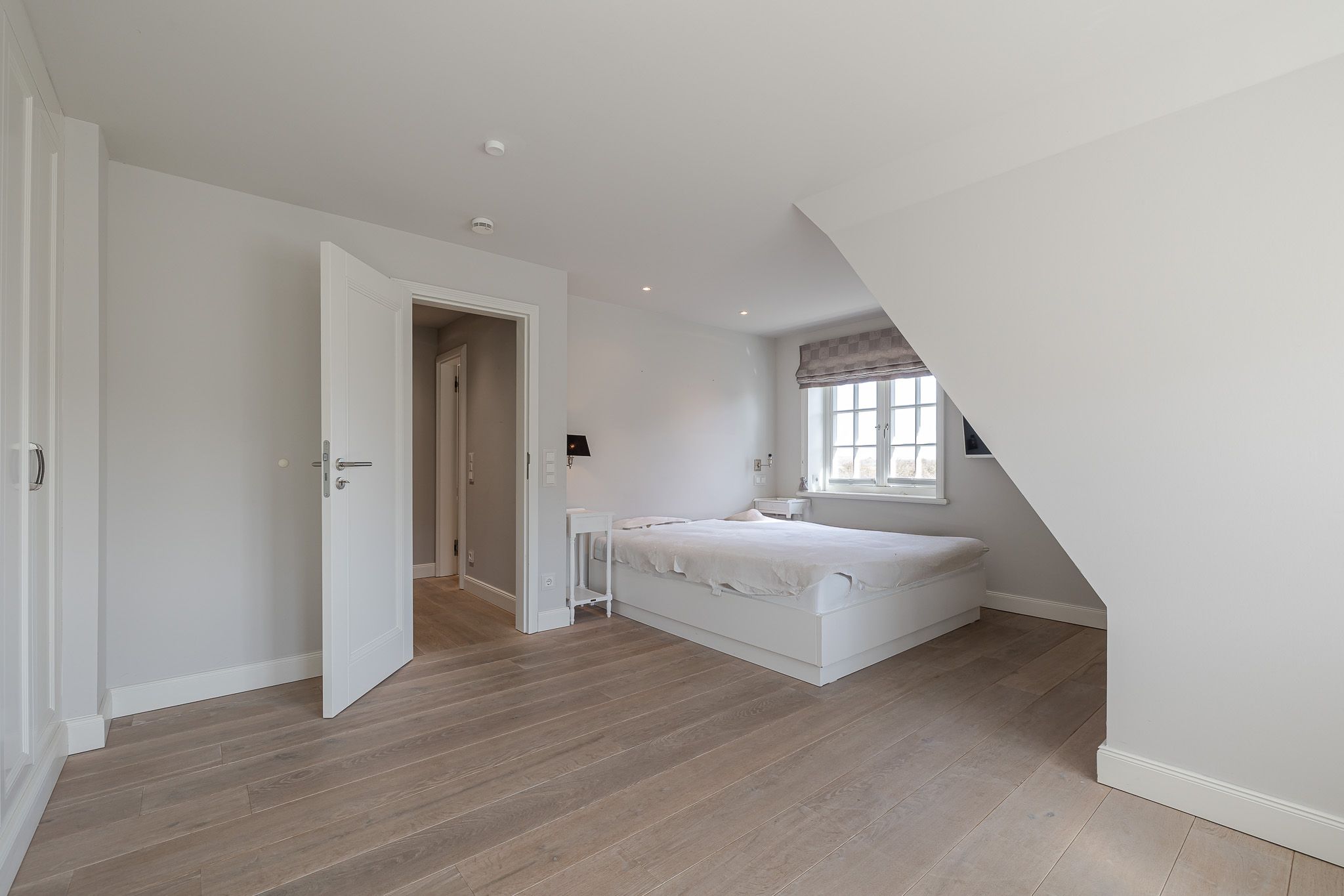 Schlafzimmer in einer Ferienwohnung auf Sylt