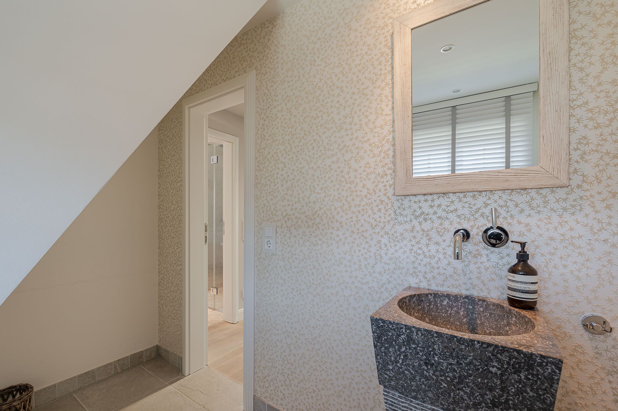 Badezimmer in einer Ferienwohnung auf Sylt