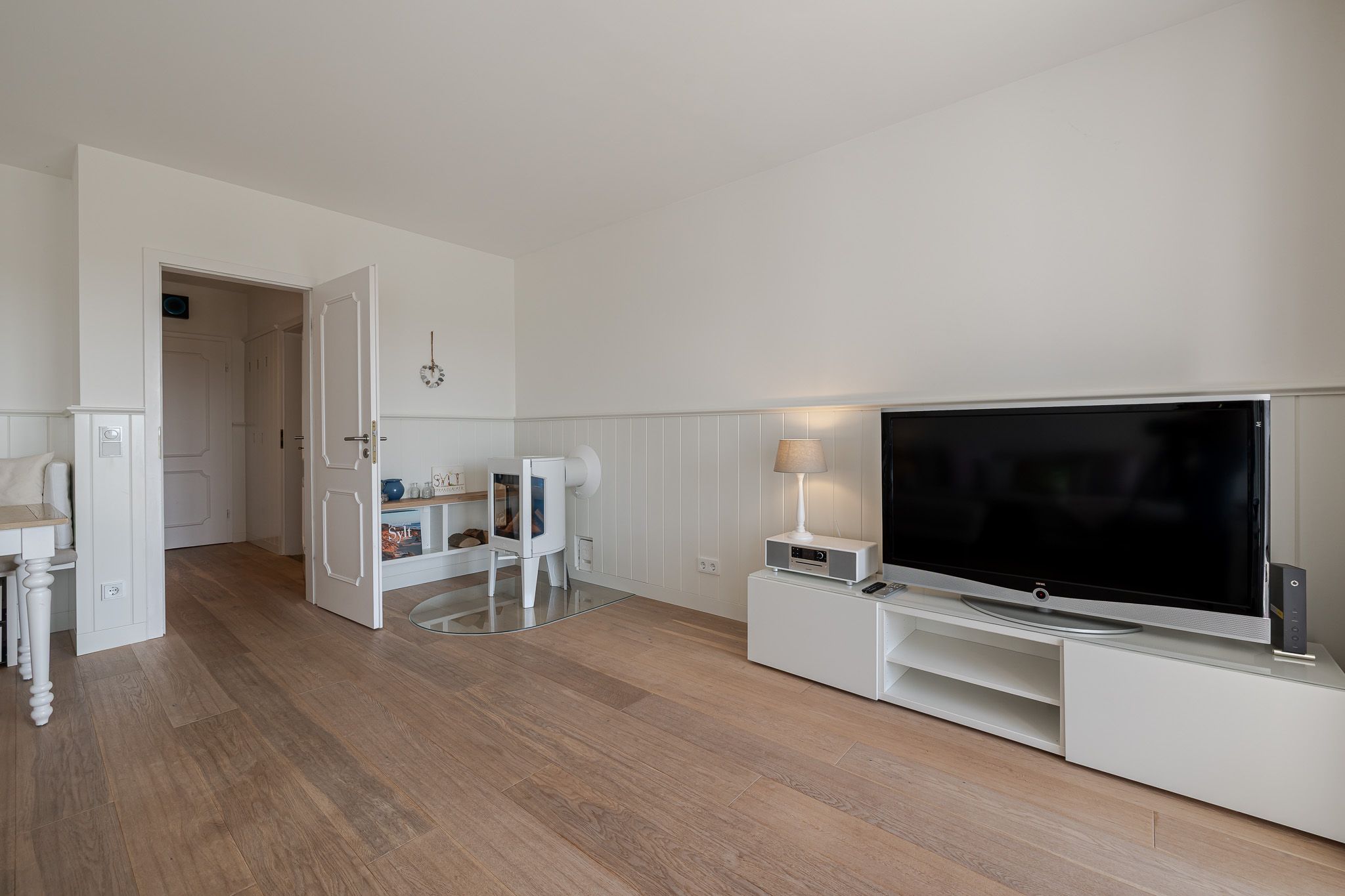 Schöner Wohnbereich in einer Ferienwohnung auf Sylt