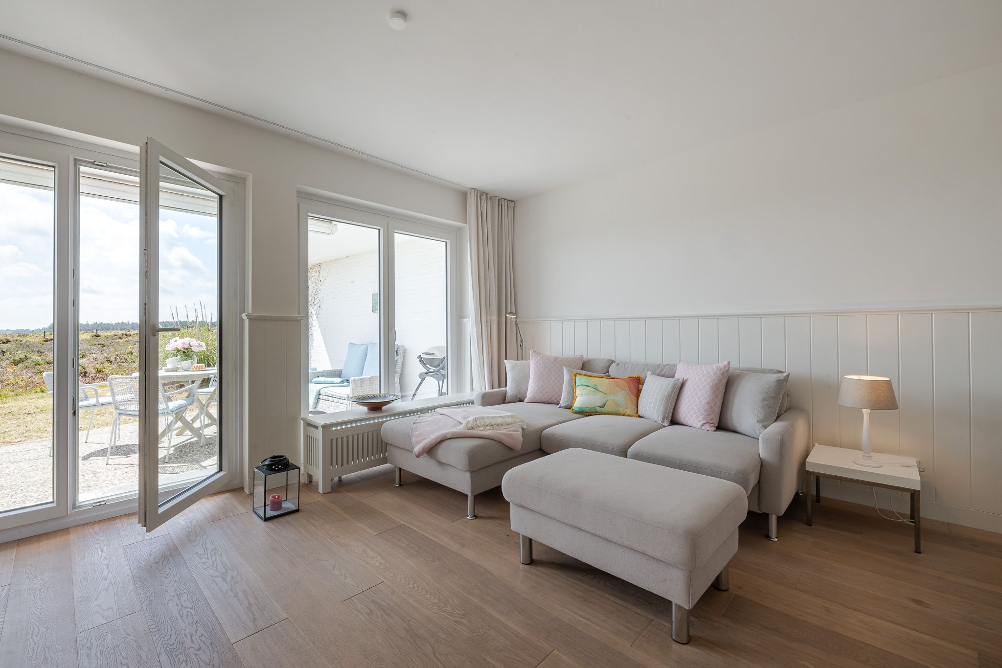 Schöner Wohnbereich in einer Ferienwohnung auf Sylt