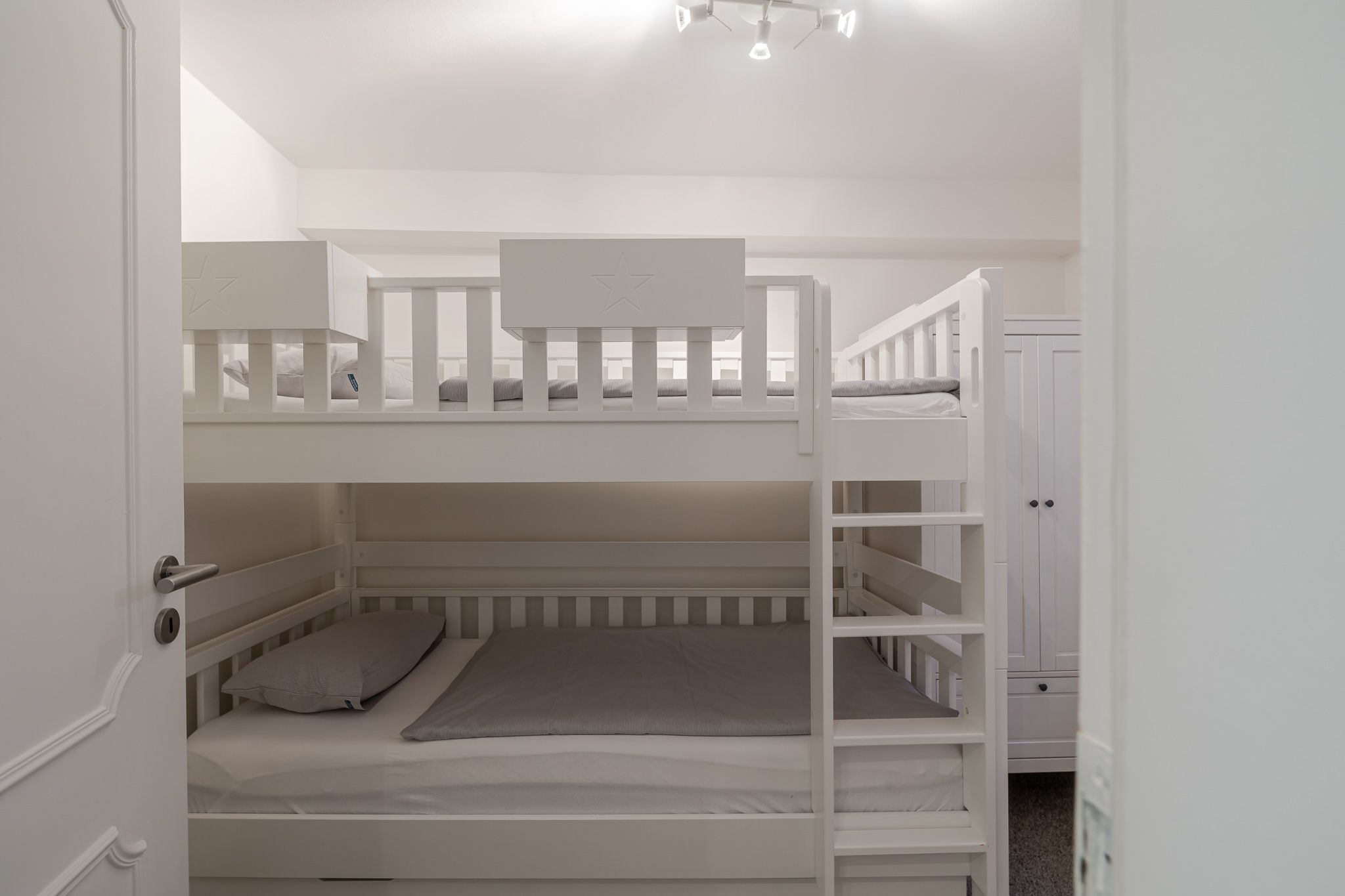 Kinderhochbett in einer Ferienwohnung auf Sylt