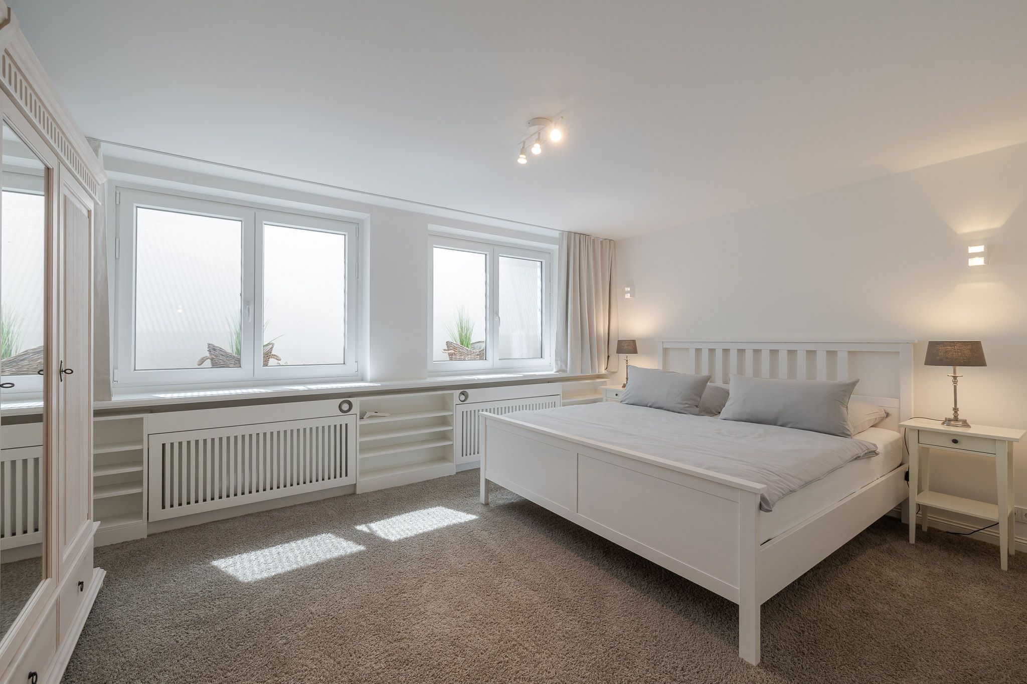 Schlafzimmer in einer Ferienwohnung auf Sylt