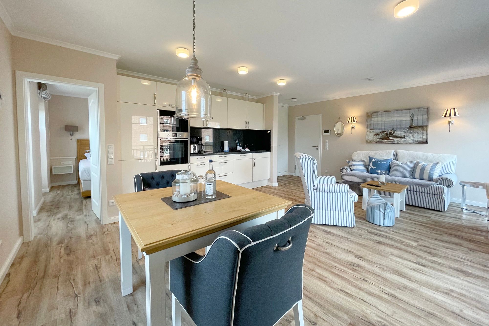 Küche in einer Ferienwohnung auf Sylt