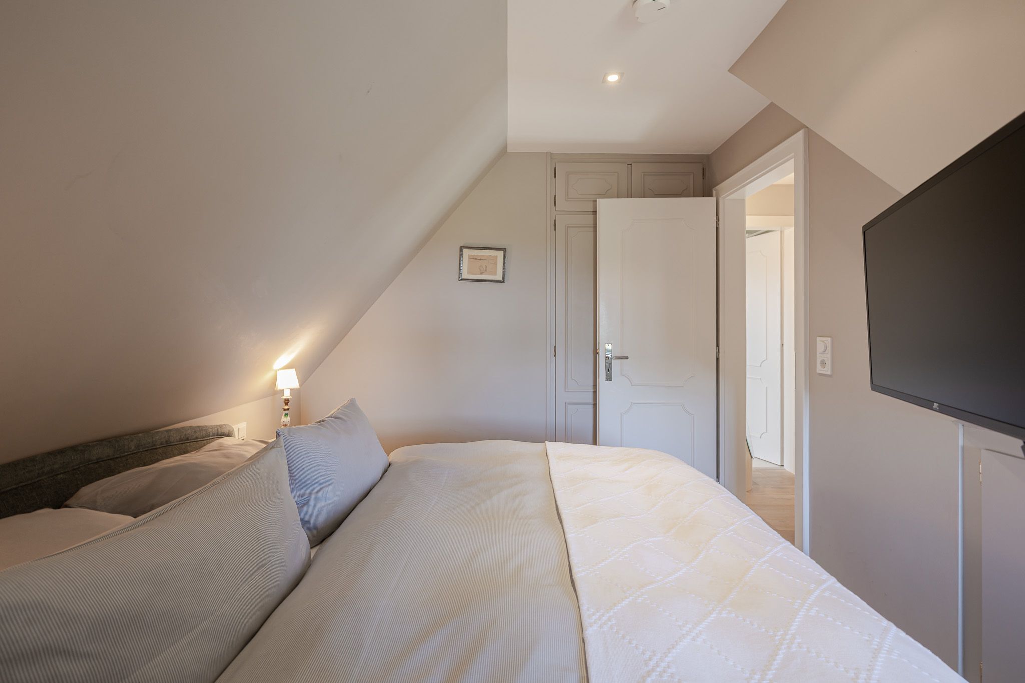 Schlafzimmer in einer Ferienwohnung auf Sylt