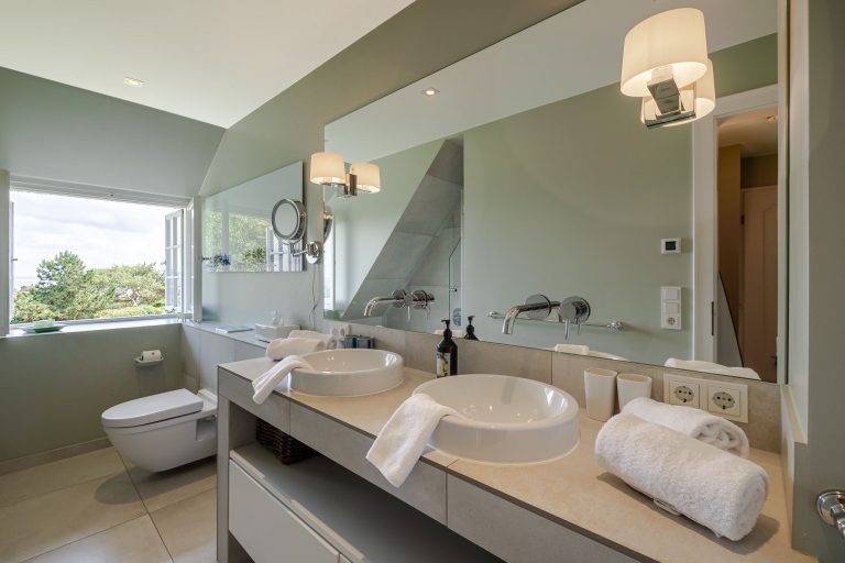 Badezimmer in einer Ferienwohnung auf Sylt