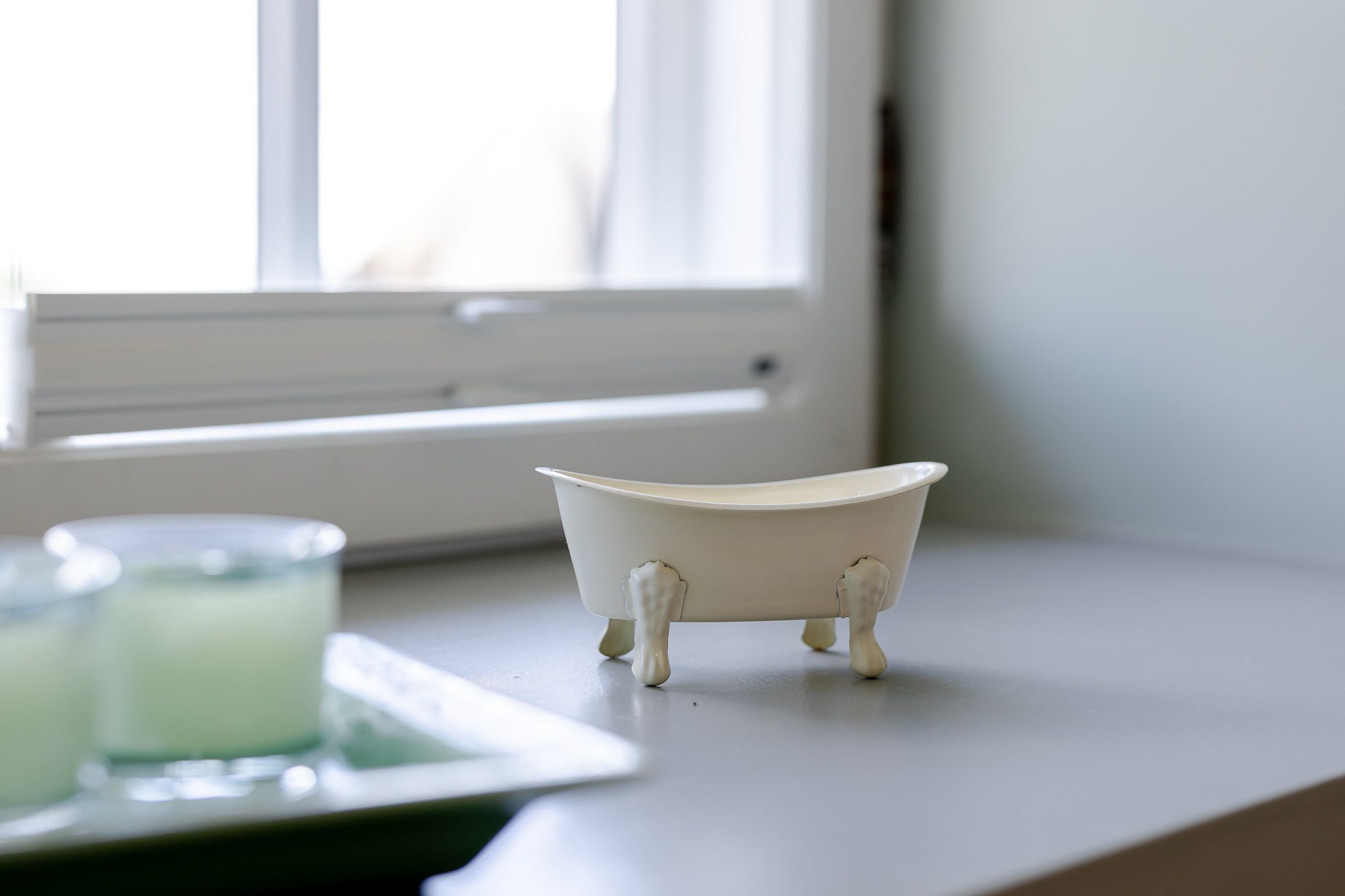 Miniatur einer Badezimmer in einer Ferienwohnung auf Sylt