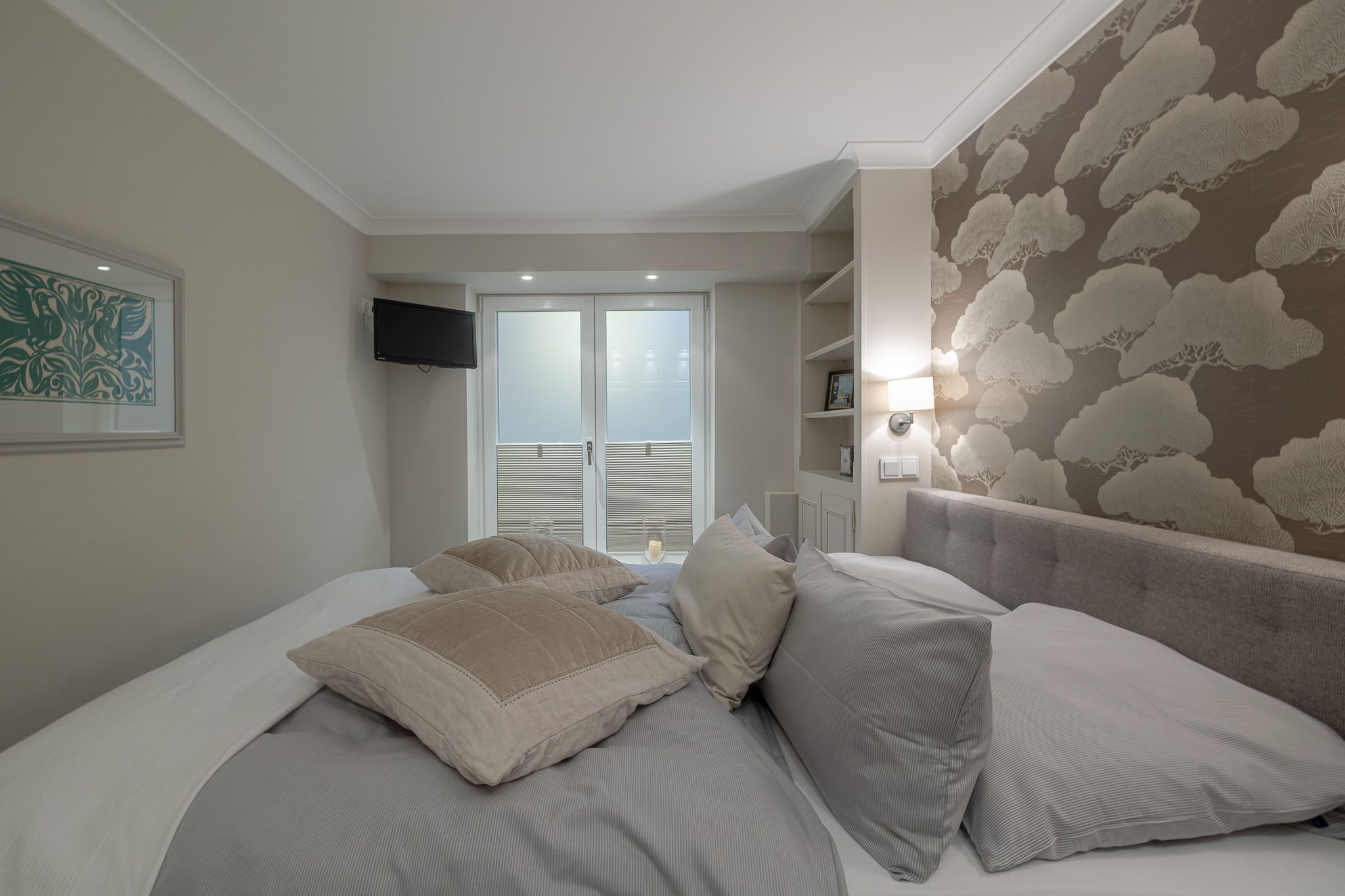 Schlafzimmer in einer Ferienwohnung auf Sylt
