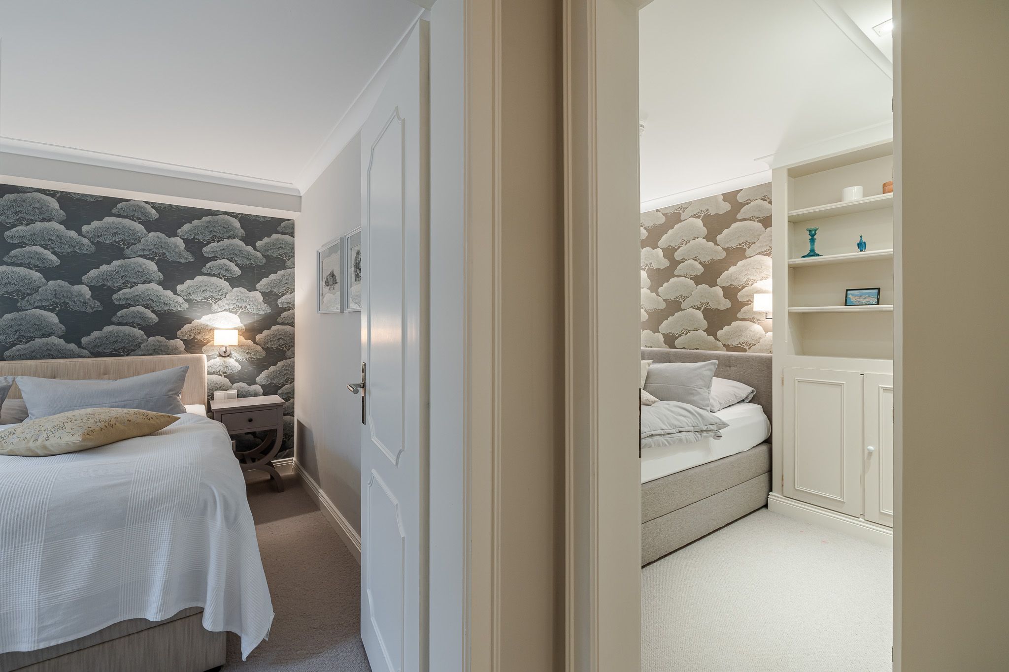 Schlafzimmer in einer Ferienwohnung auf Sylt