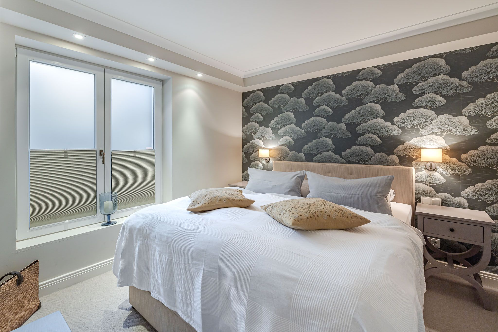 Schlafzimmer in einer Ferienwohnung auf Sylt