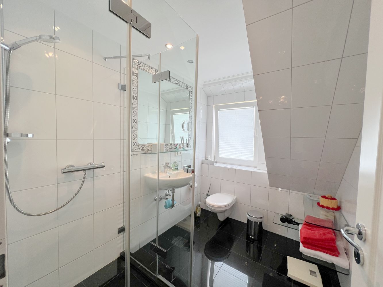 Badezimmer in einer Ferienwohnung auf Sylt