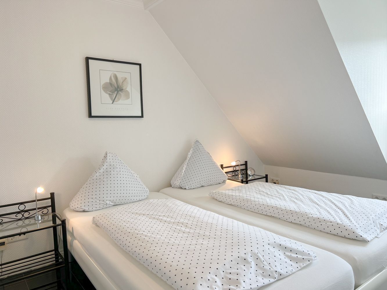 Schlafzimmer in einer Ferienwohnung auf Sylt