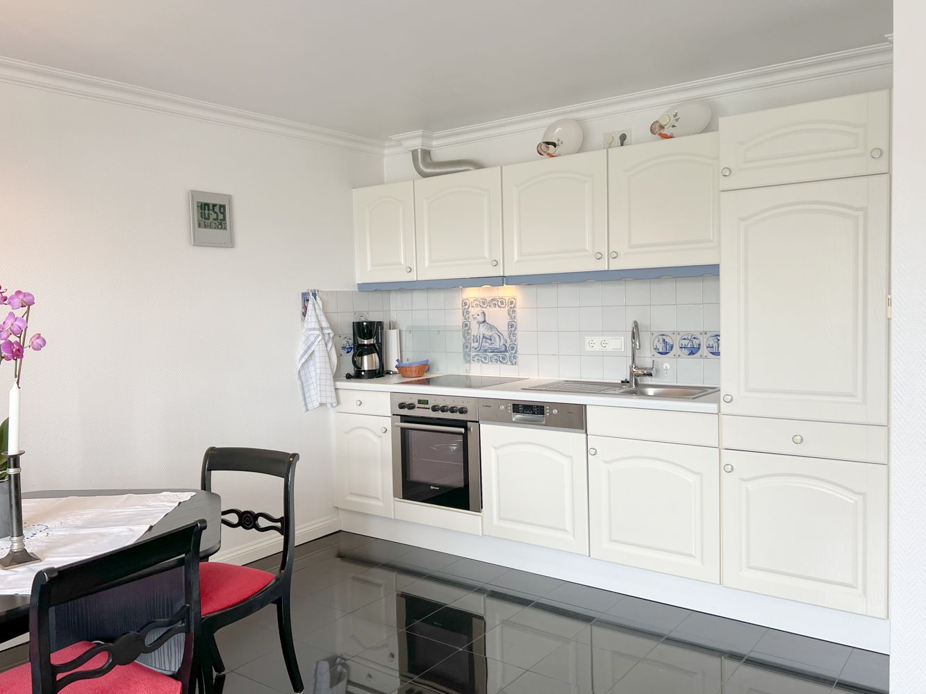 Küche in einer Ferienwohnung auf Sylt