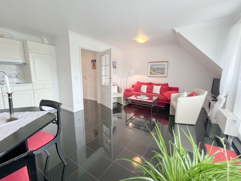 Wohnzimmer in einer Ferienwohnung auf Sylt