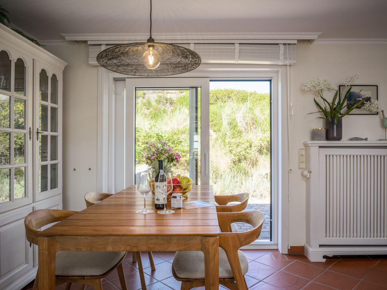 Esstisch in einer Ferienwohnung auf Sylt