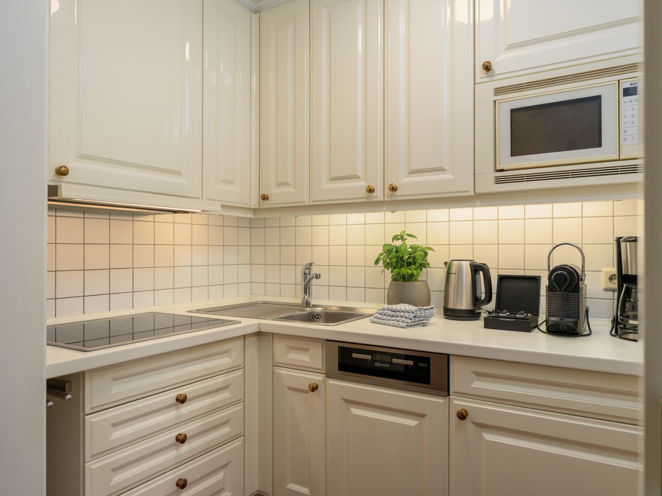 Küche in einer Ferienwohnung auf Sylt