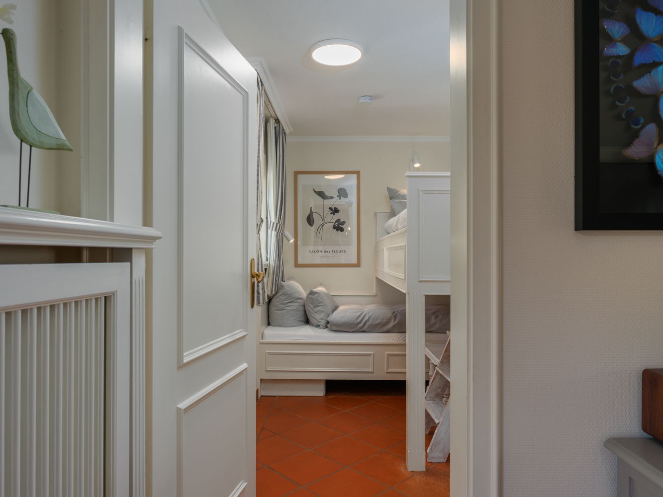 Schlafzimmer in einer Ferienwohnung auf Sylt