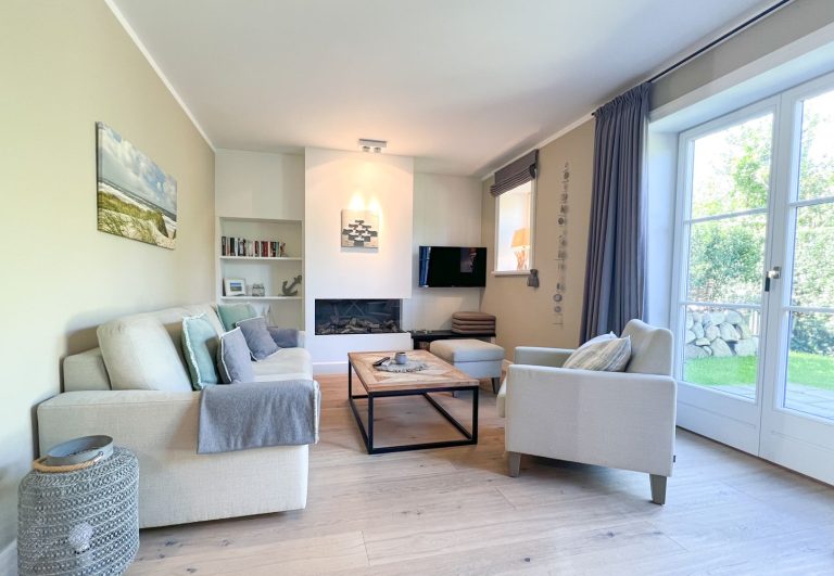 Wohnbereich in einer Ferienwohnung auf Sylt