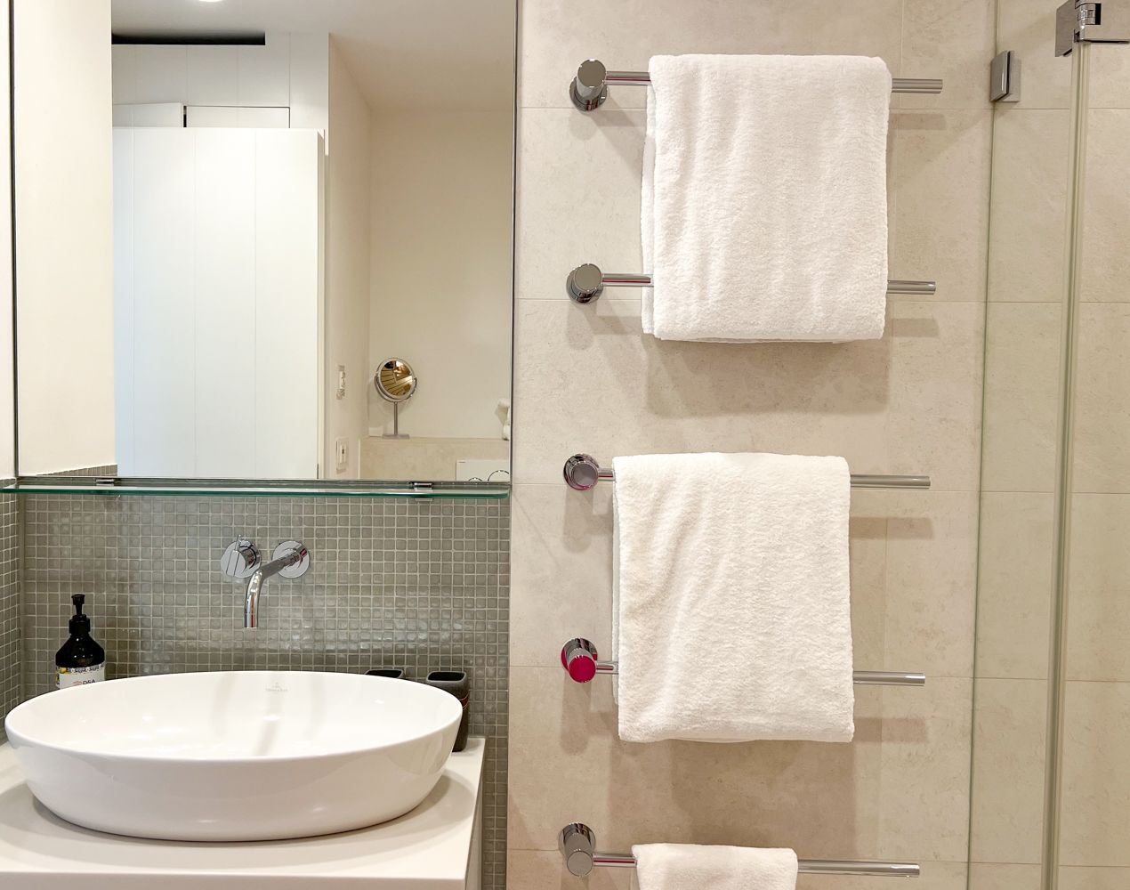 Badezimmer in einer Ferienwohnung auf Sylt