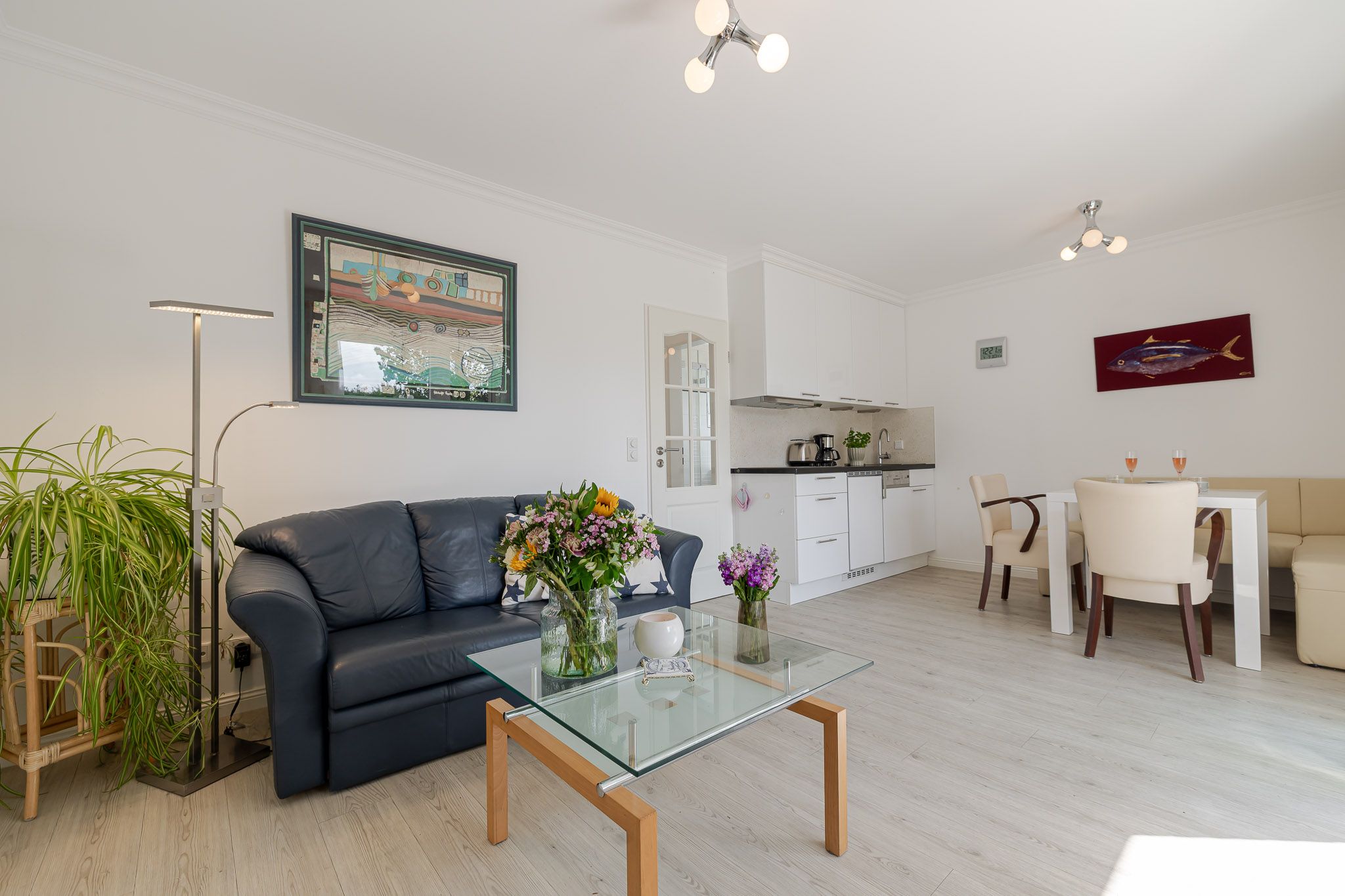 Wohn- und Essbereich in einer Ferienwohnung auf Sylt
