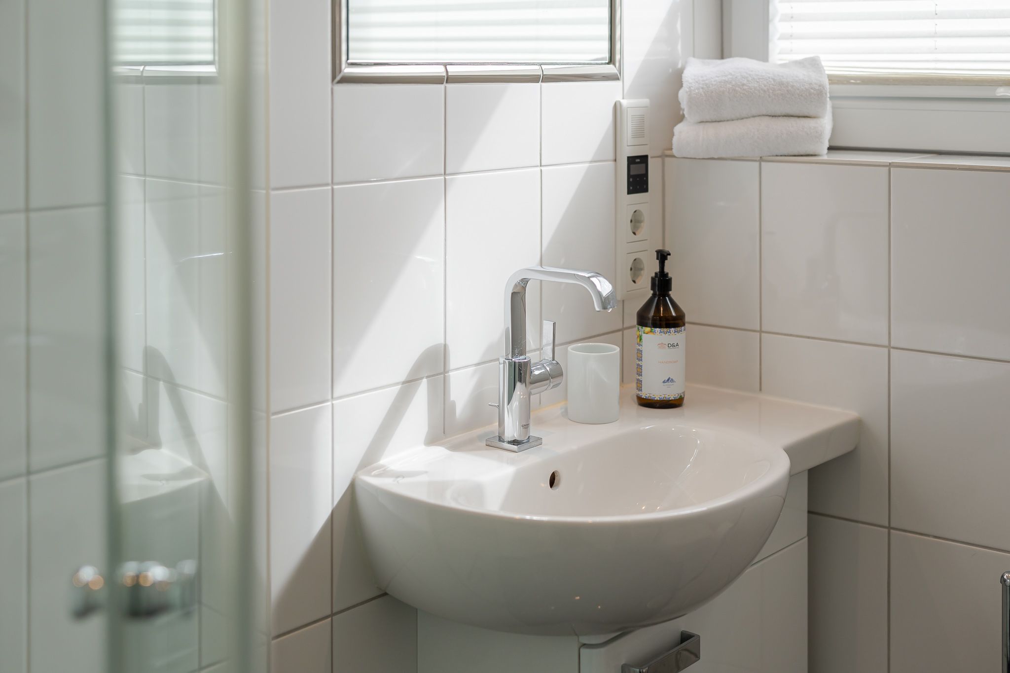 Badezimmer in einer Ferienwohnung auf Sylt