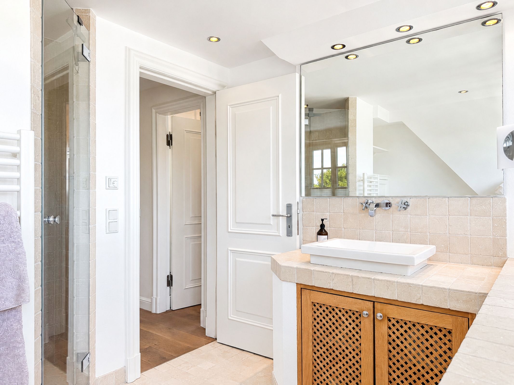 Badezimmer in Ferienwohnung auf Sylt